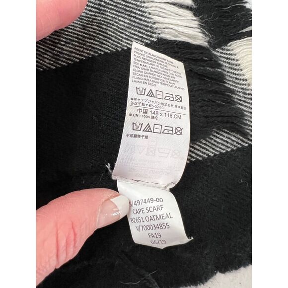 GAP Cozy Geometric Pattern Poncho Southwest Western Boho Lagenlook Fall - Picture 11 of 12